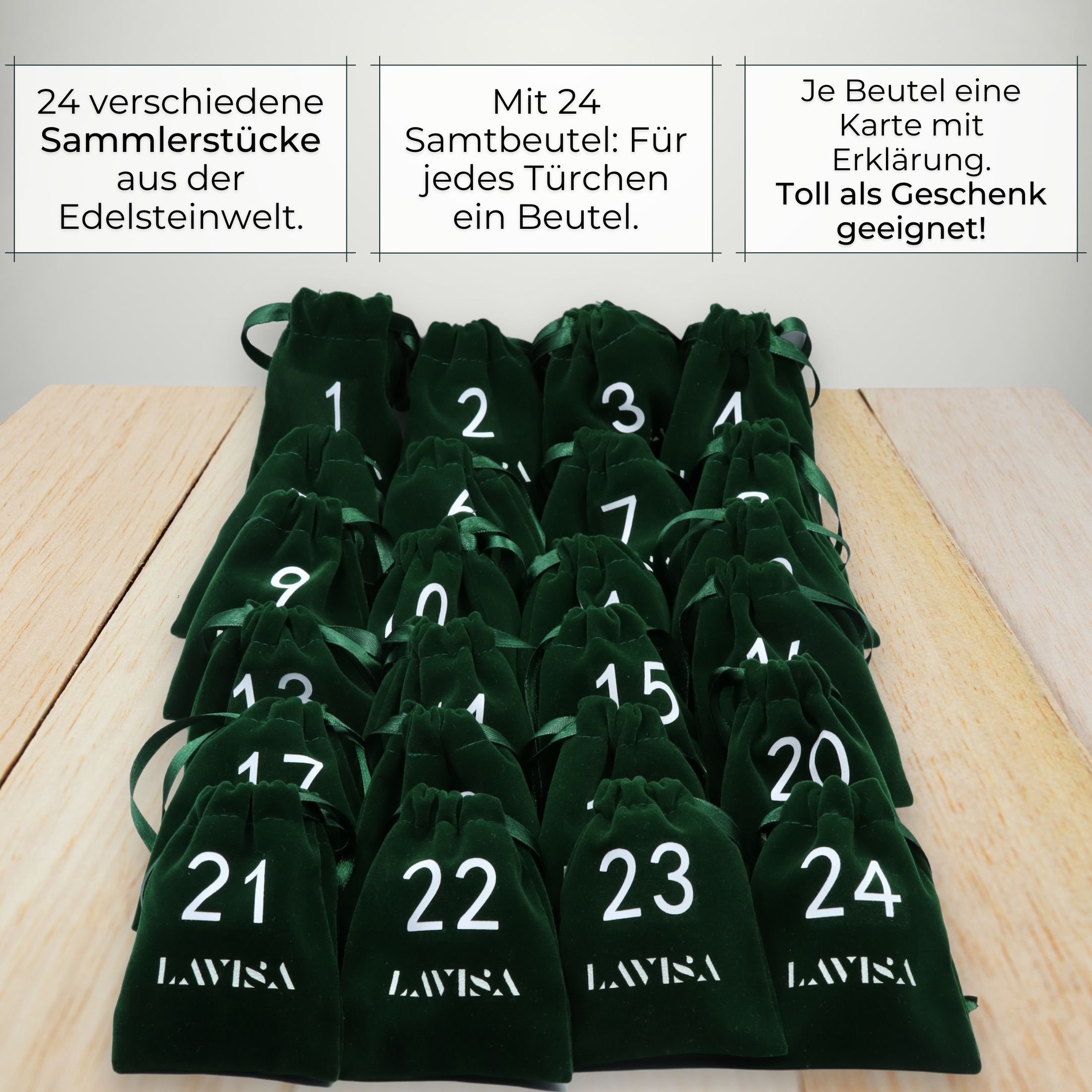 Adventskalender (24 Kristalle)
