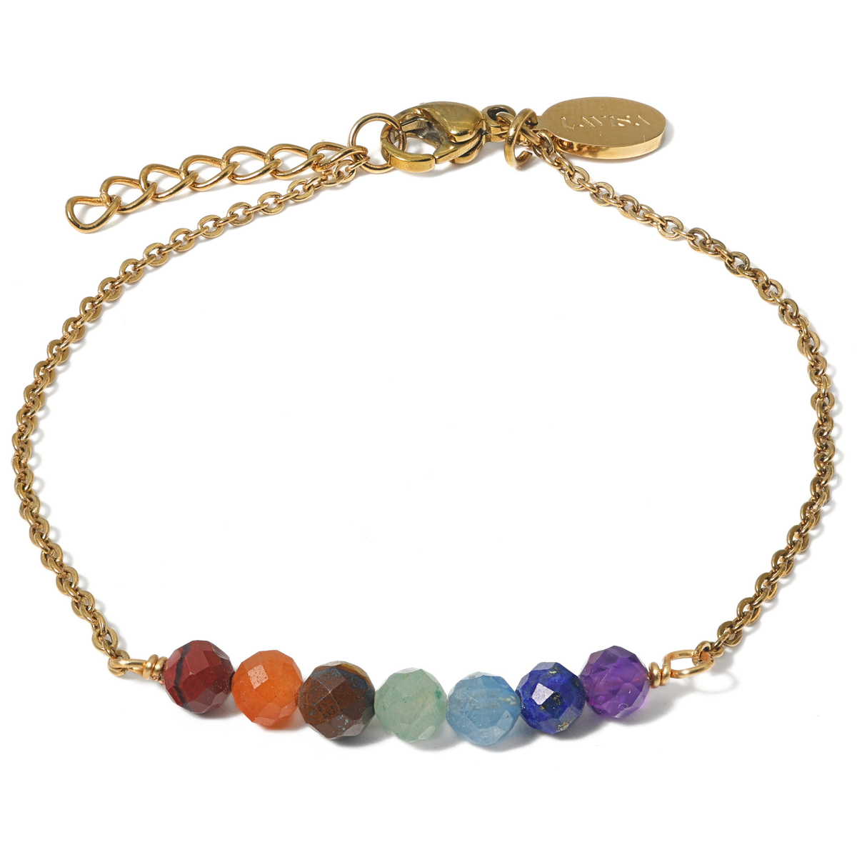 8 Perlen Edelstein Armbänder - 7 Chakra
