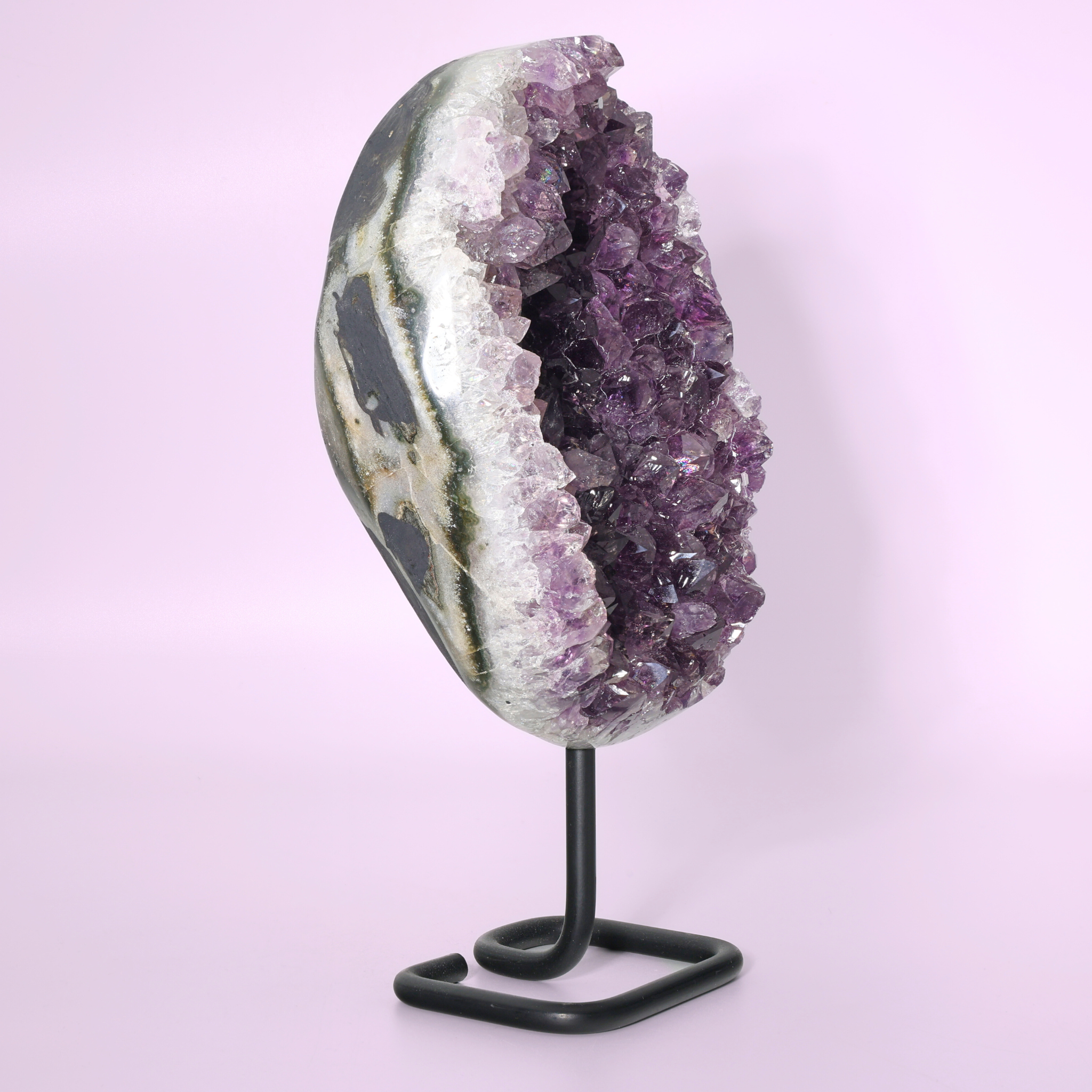 Große Amethyst Druse auf Ständer