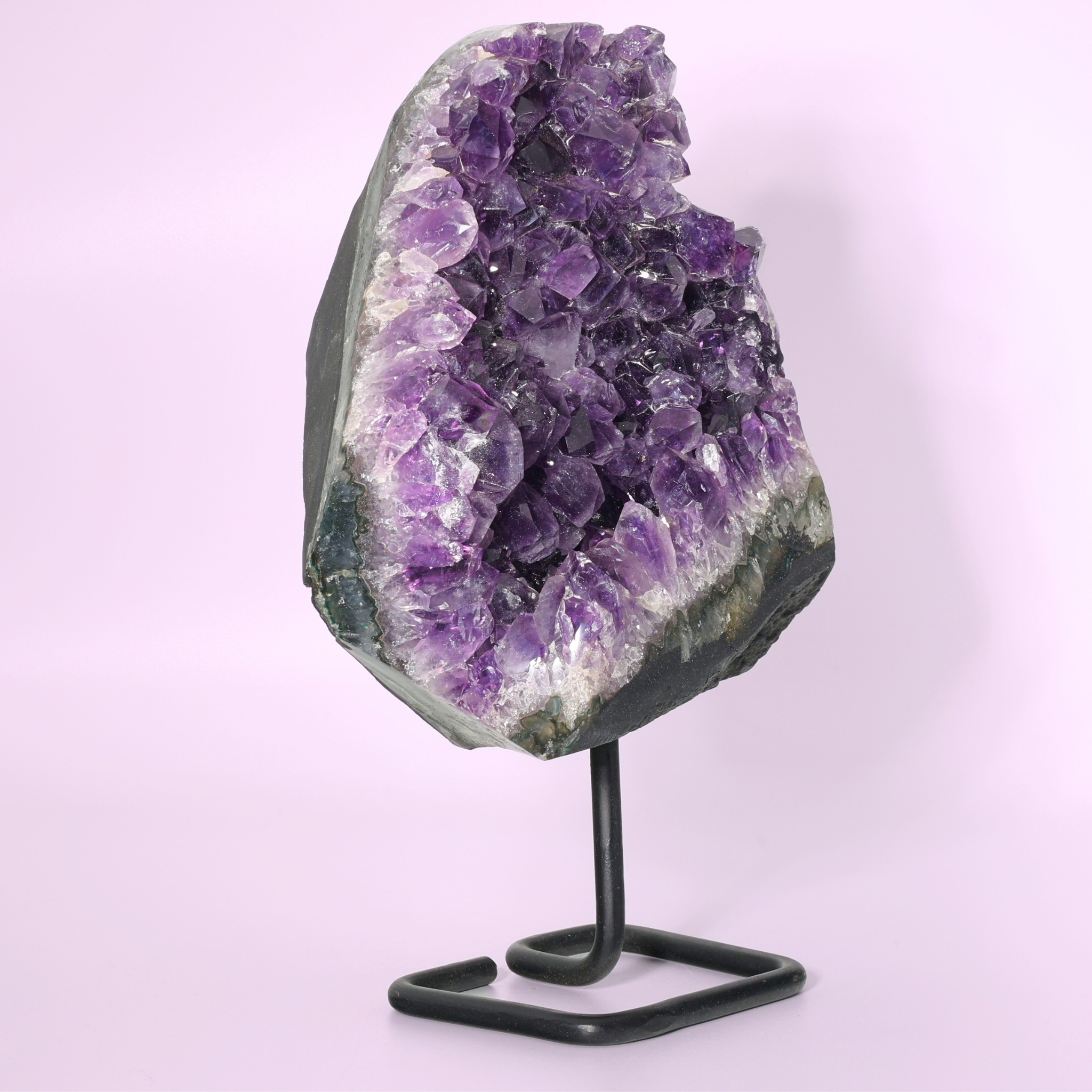 Große Amethyst Druse auf Ständer