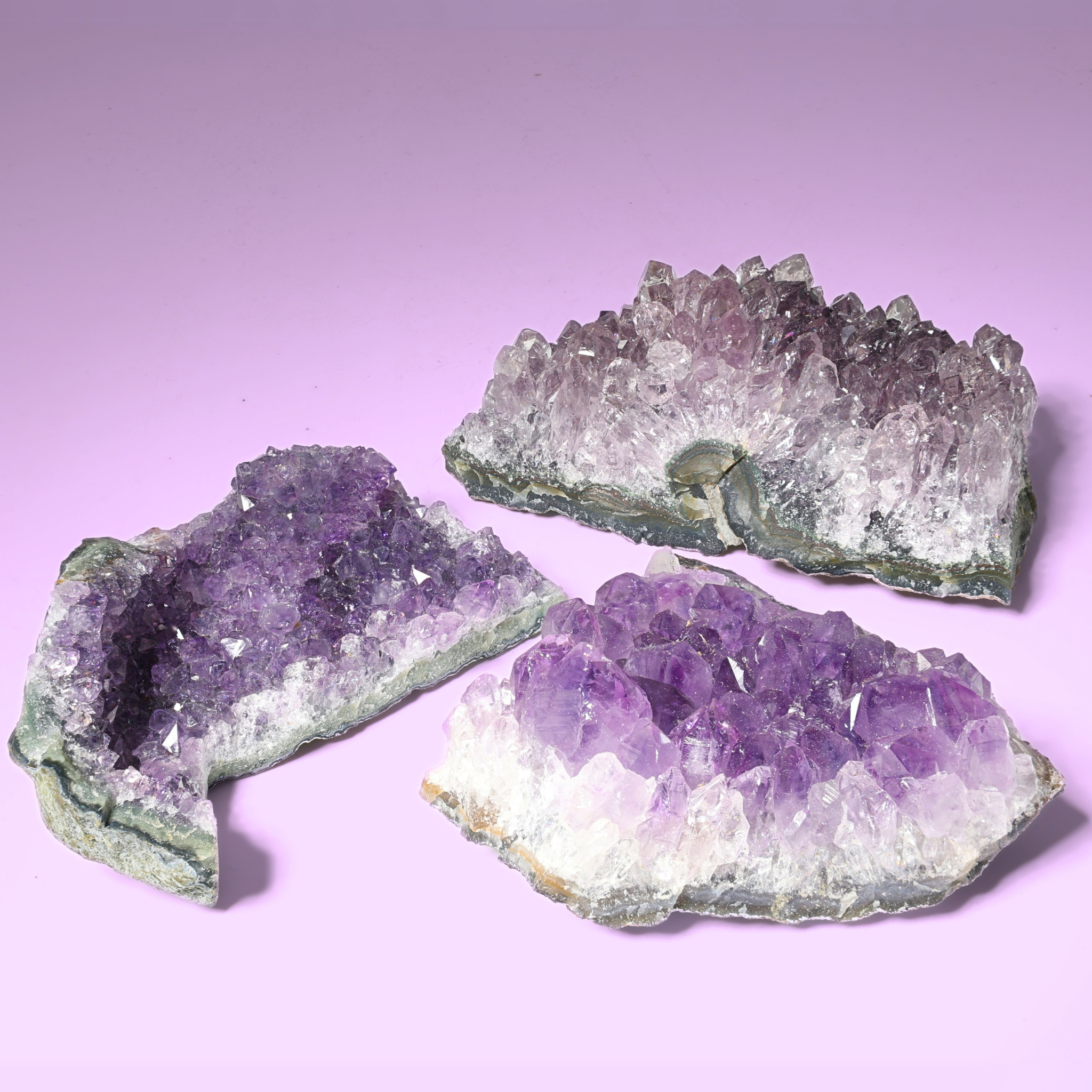 Amethyst Drusen 3er Set